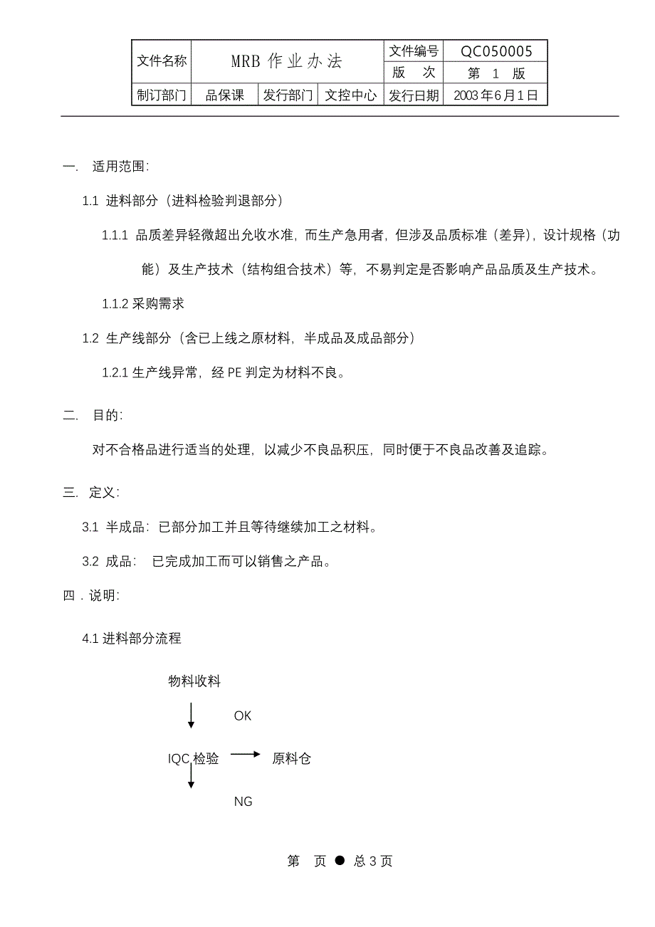 《检验手册》MRB作业办法_第1页