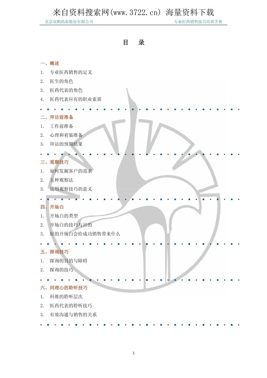 北京双鹤药业股份有限公司专业医药销售技巧培训手册－拜年前准备（PDF 92页）_第4页