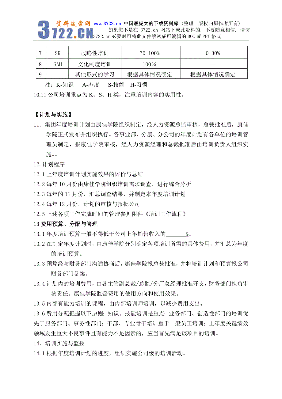 某集团股份有限公司员工培训管理办法－员工教育培训实施管理办法(DOC 25页)_第4页