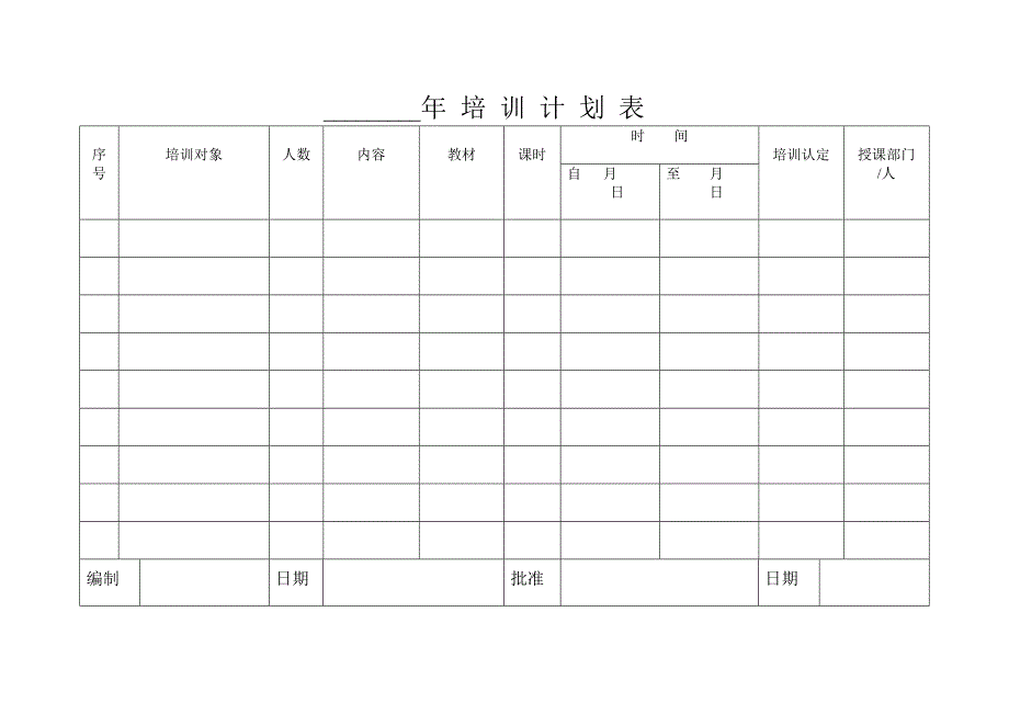 年培训计划表_第1页