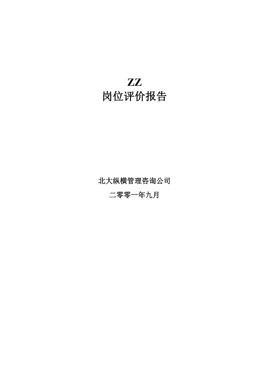 ZZ岗位评价报告_第1页