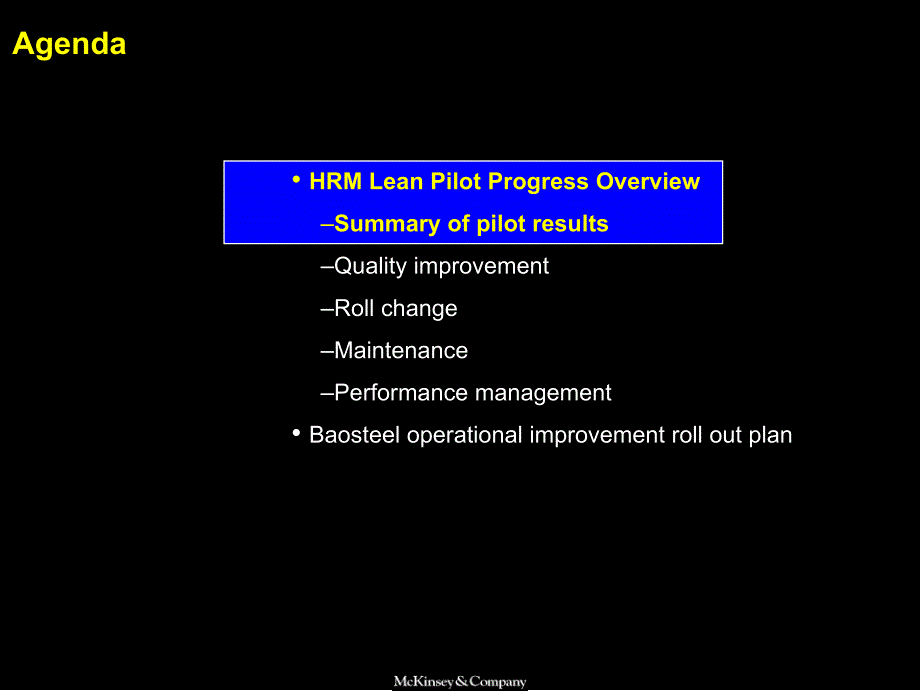 宝钢精益生产经营咨询 last（麦肯锡）Improve HRM’s product quality, OEE and stability with lean manufacturing_第3页