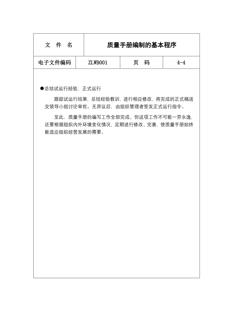 质量手册编制的基本程序_第4页