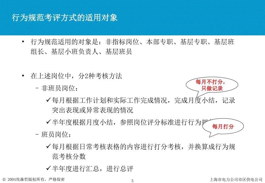 上海市电力公司绩效管理（埃森哲）行为规范考核：本部专职行为规范v1.1_第5页