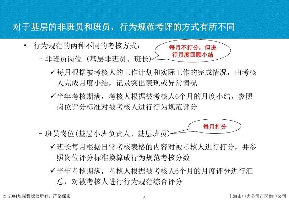 上海市电力公司绩效管理（埃森哲）行为规范考核：行为规范培训_第5页