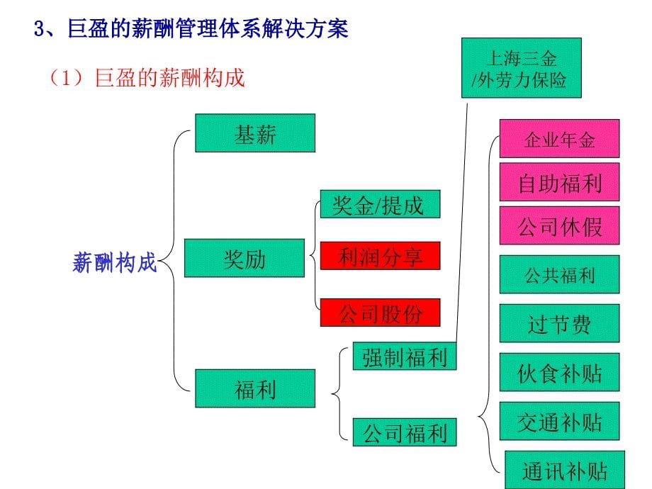 上海巨盈实业（人力资源管理）薪酬管理体系报告_第5页