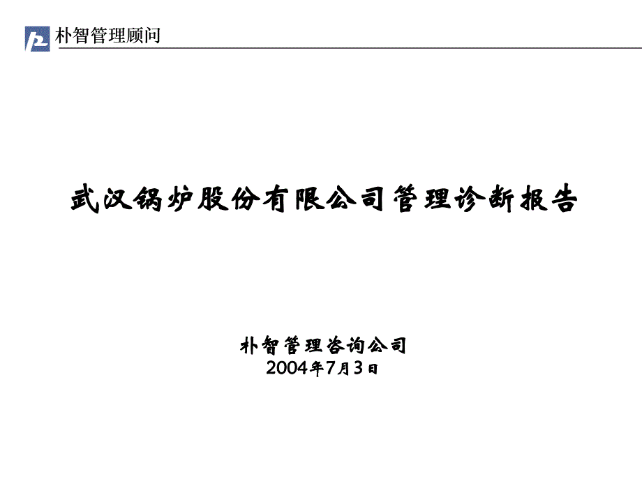 武汉锅炉股份有限公司管理诊断报告（最终稿）_第1页