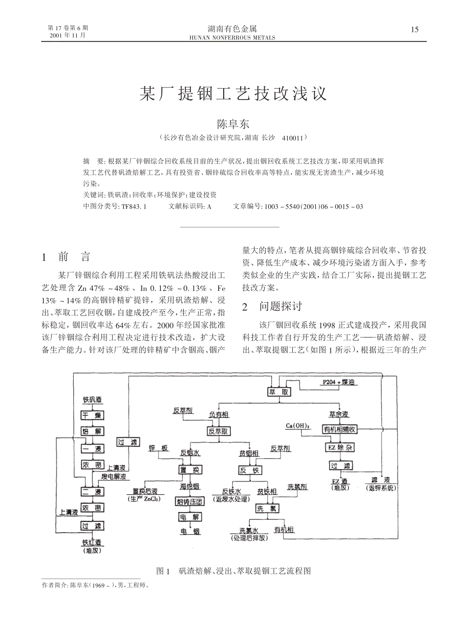 某厂提铟工艺技改浅议_第1页