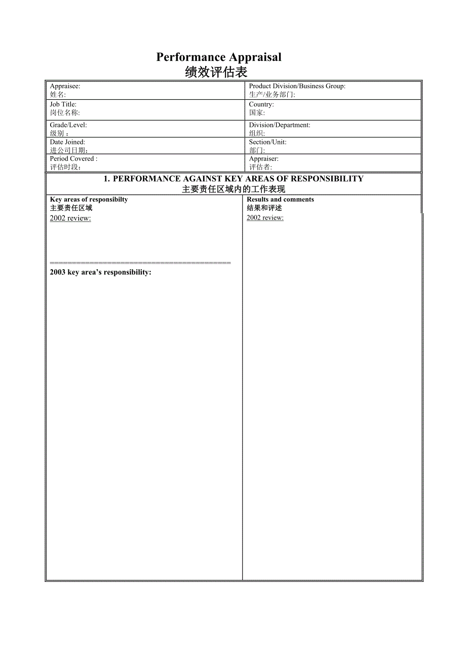 绩效评估表_第1页