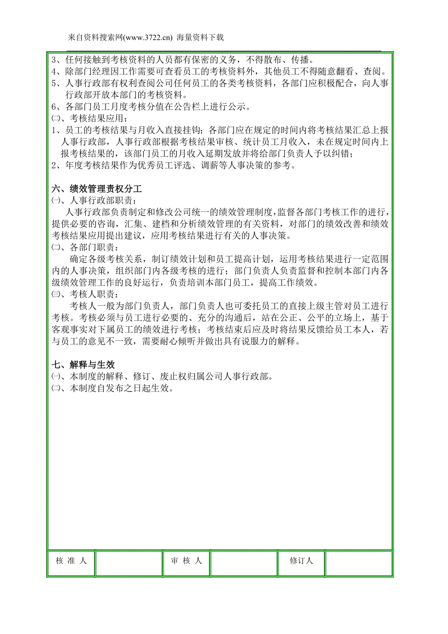 浙江蓝贝车业有限公司人事考核管理制度（DOC7页）_第4页