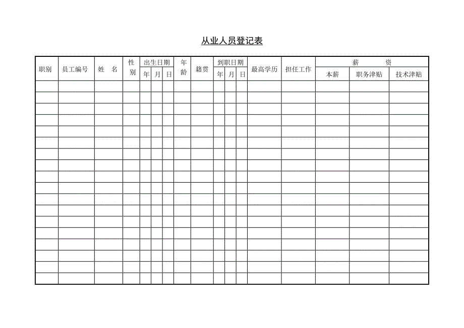 人事登记表_第2页