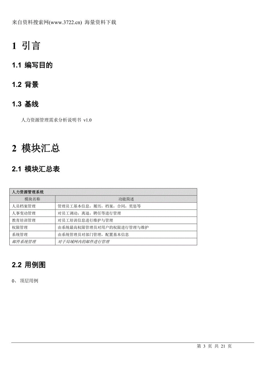 浪曦(HR)人力资源管理系统详细设计说明书（DOC21页）_第3页