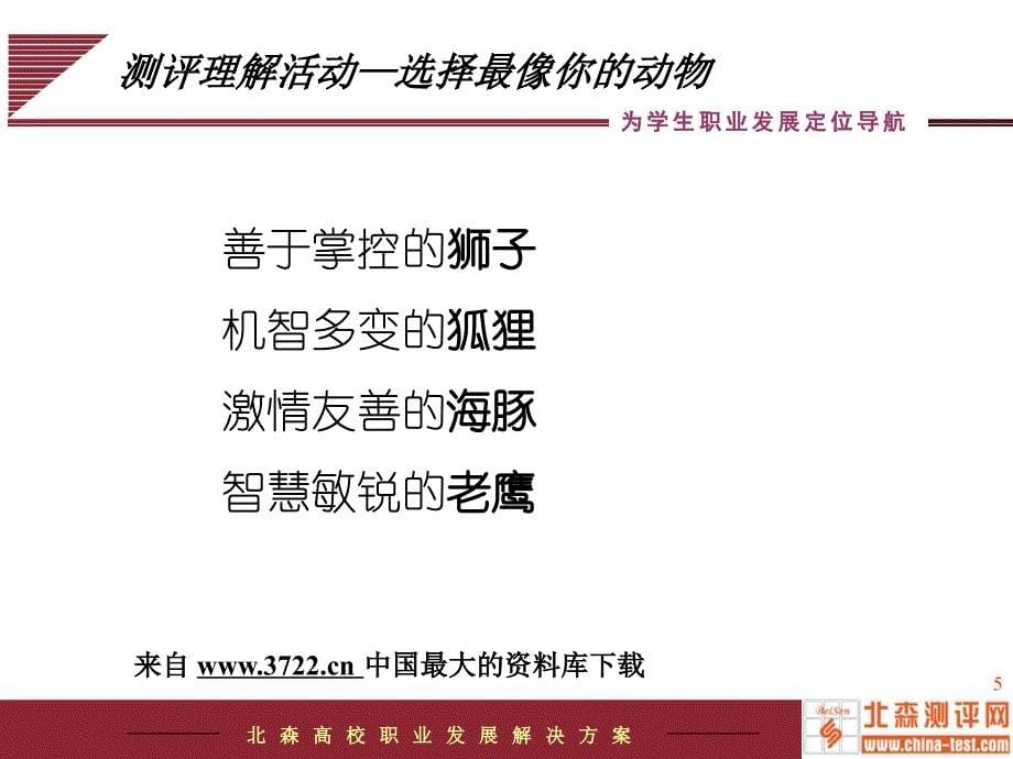 [职业生涯]为学生职业发展定位导航－职业规划测评应用培训（PPT70页）_第5页