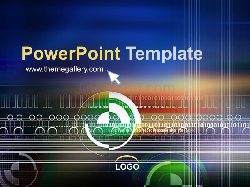国际PPT商业模板－TGp_digital_light(001)_第1页