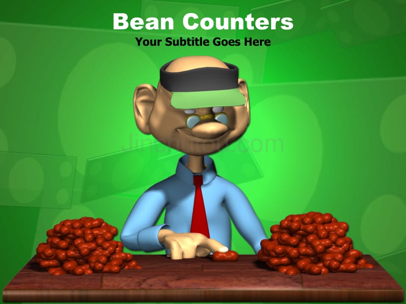 经典ppt模板（经济,货币）bean_counters_第1页