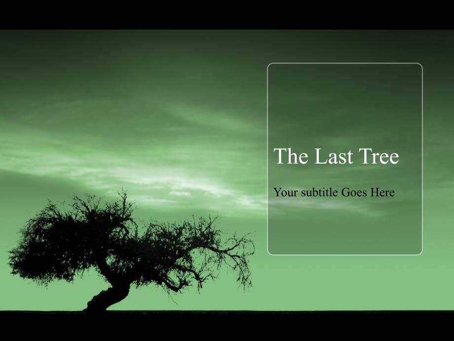 精美商业PPT模板the_last_tree025_第1页