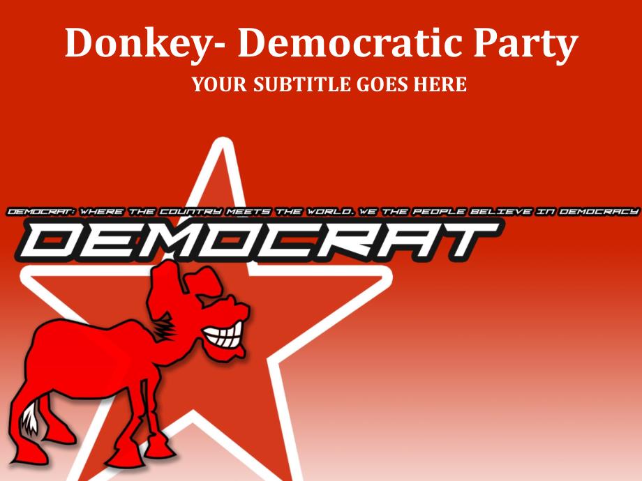 国外精品PPT（商业管理）donkey_democratic_party001_第1页