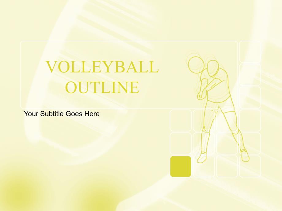 精品运动PPT模板volleyball_outline050_第1页