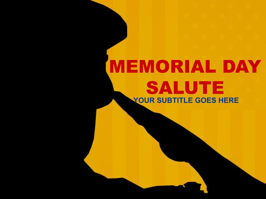 【国外精品PPT】memorial_day_salute013_第1页