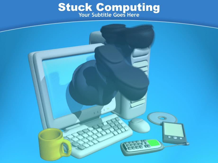 精品技术类ppt模板stuck_computing026_第1页