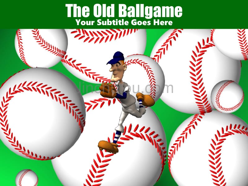 经典ppt模板（运动）the_old_ballgame_第1页