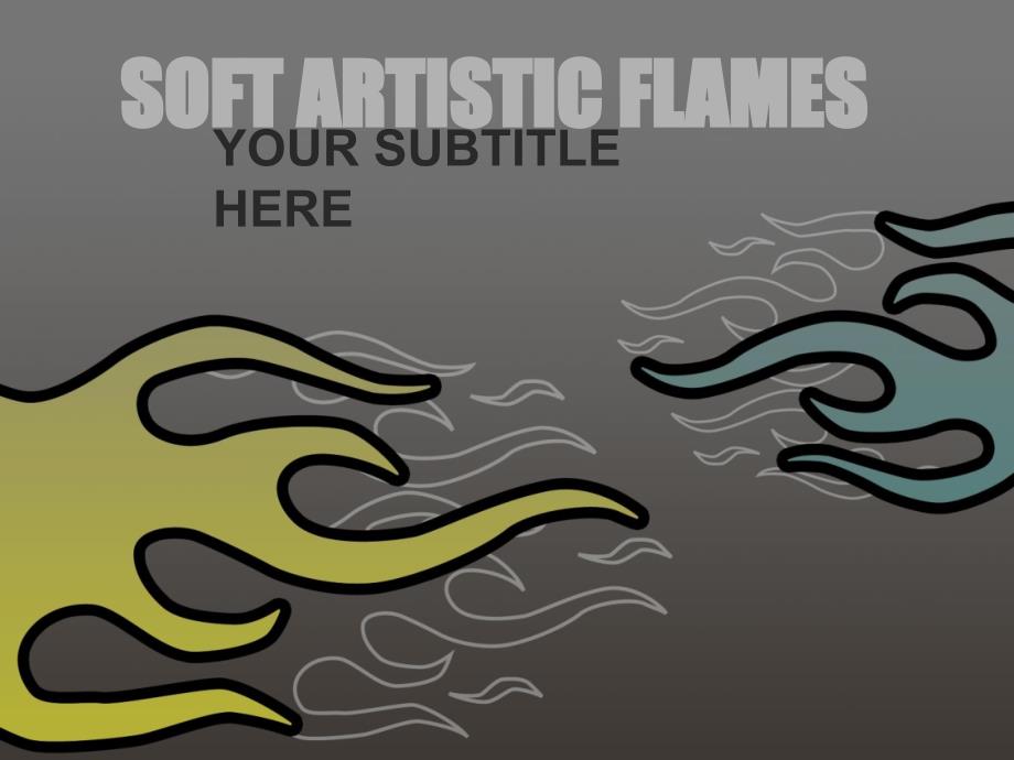 抽象精品ppt模板soft_artistic_flames024_第1页