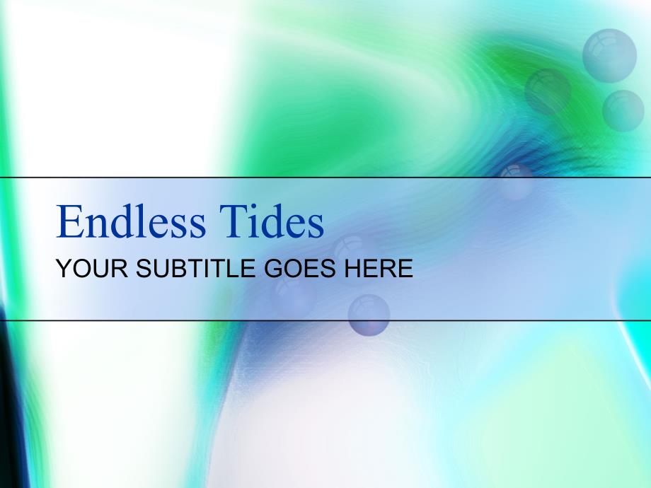 抽象精品ppt模板endless_tides220_第1页