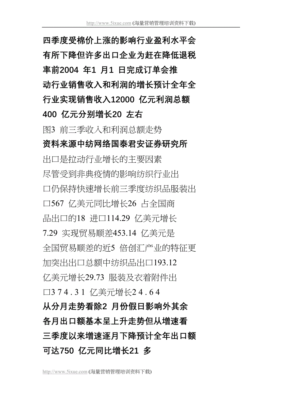 纺织服装业动态月报_第4页