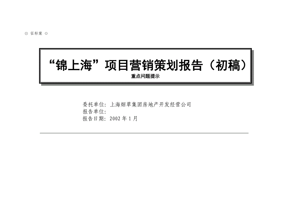 锦上海项目营销策划报告_第1页