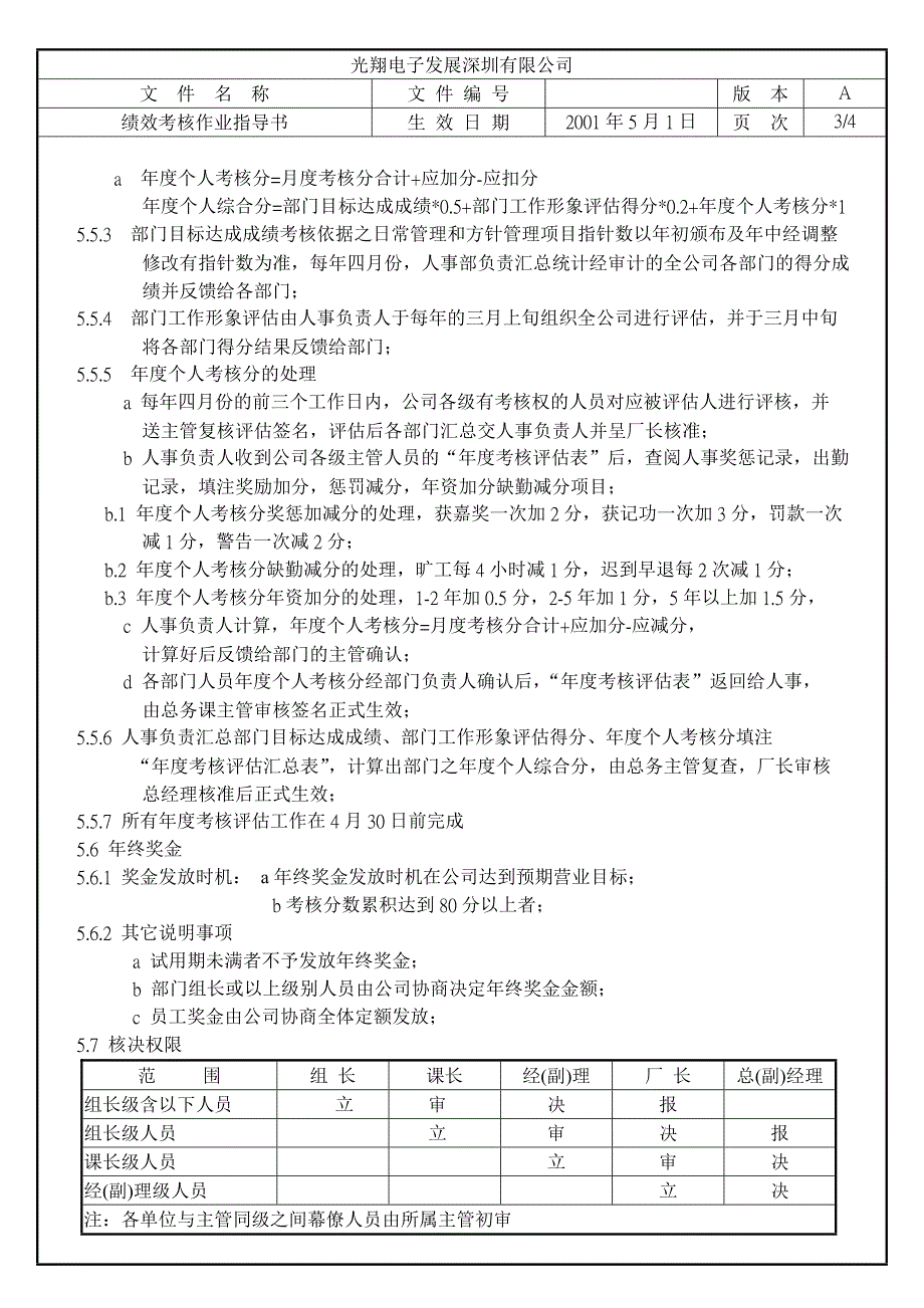 浙江银轮股份（人力资源管理）绩效考核作业指导书-01_第3页