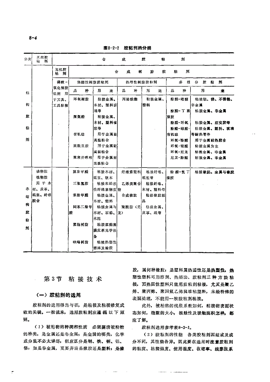 机修手册 第1篇 零件修复和强化技术 第8章 粘接修复技术_第4页