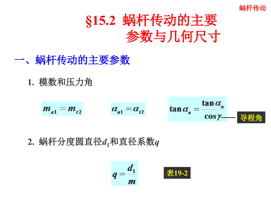 机械原理与机械设计－蜗杆传动（PPT课件）_第4页