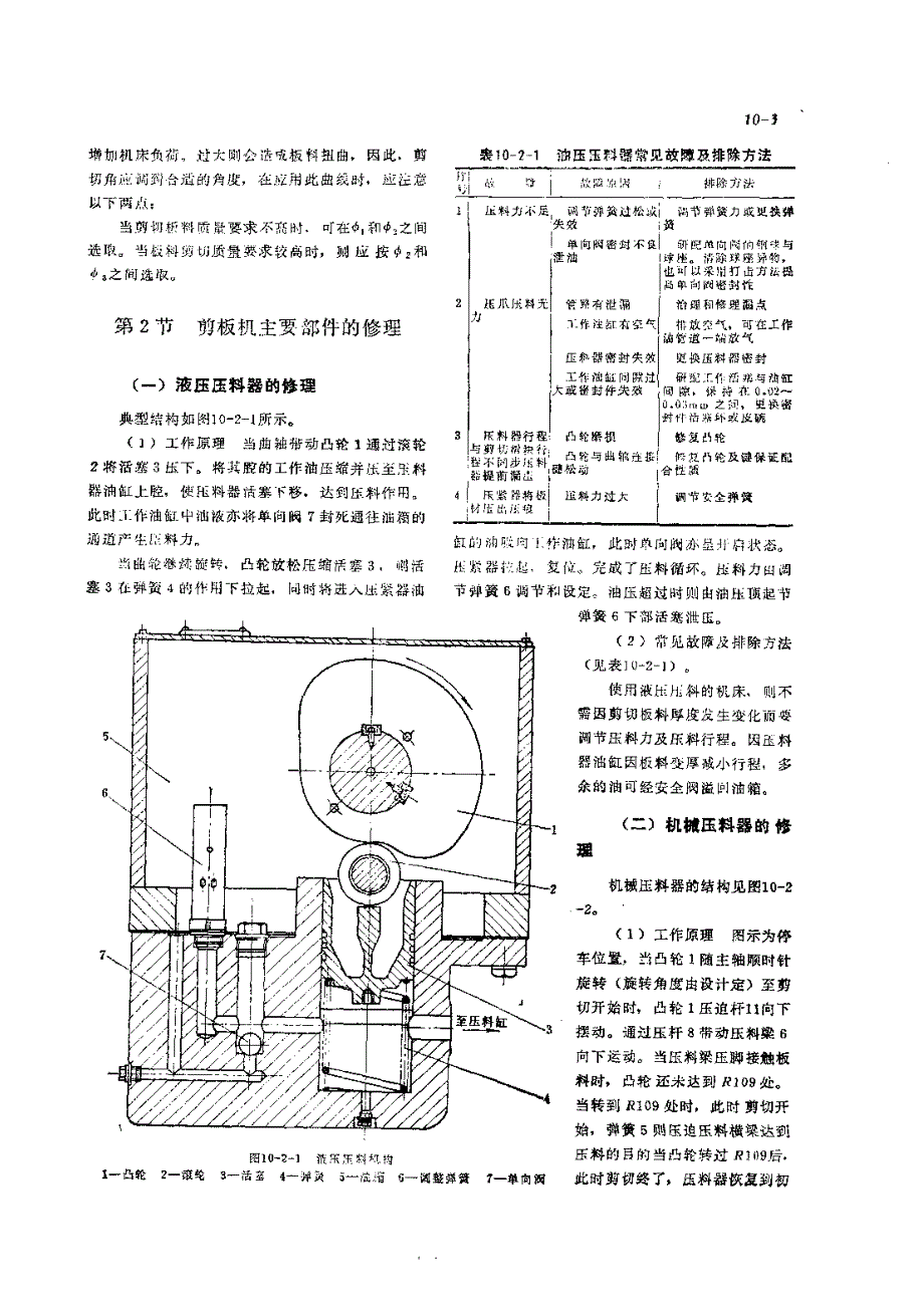 机修手册 第2篇 锻压设备的修理 第10章 剪板机的修理_第3页