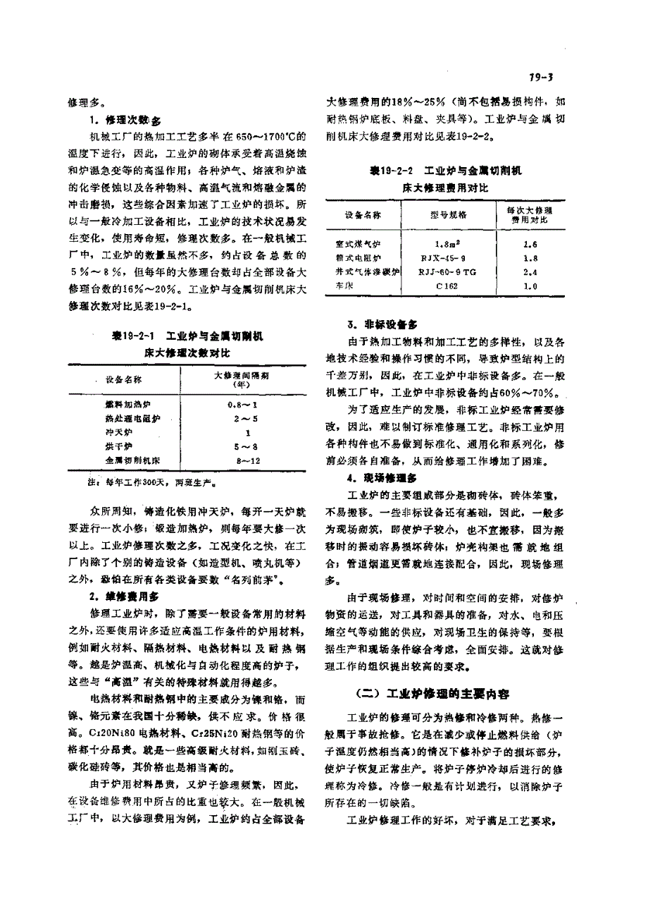 机修手册 第3篇 工业炉的修理 第19章 工业炉修理的技术准备_第3页