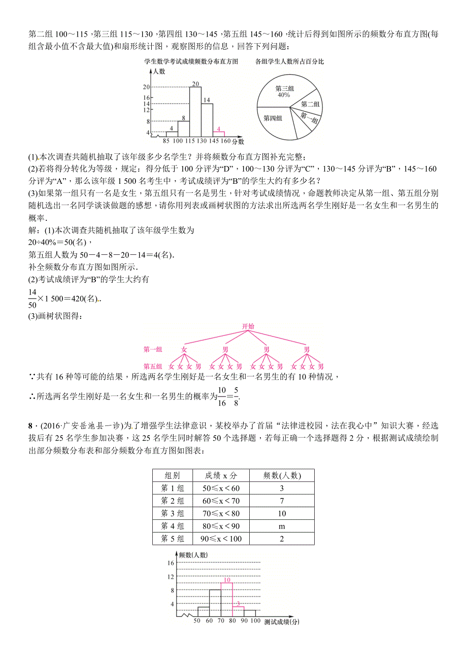 2017年四川省中考突破复习专项(六)统计与概率的实际应用题_第4页