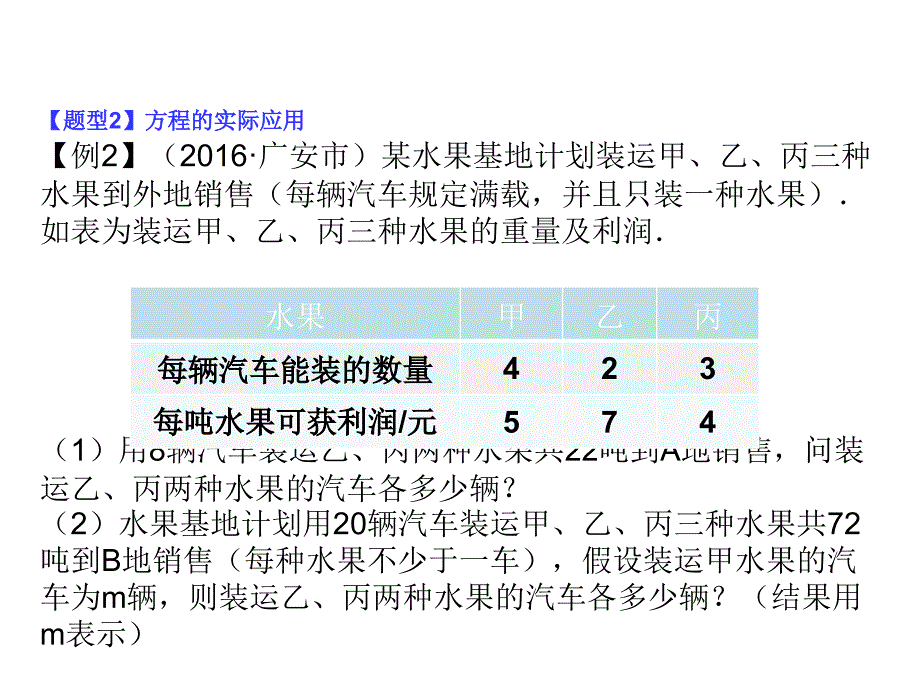 2017年福建省中考数学总复习课件(专题3：实际应用)_第4页