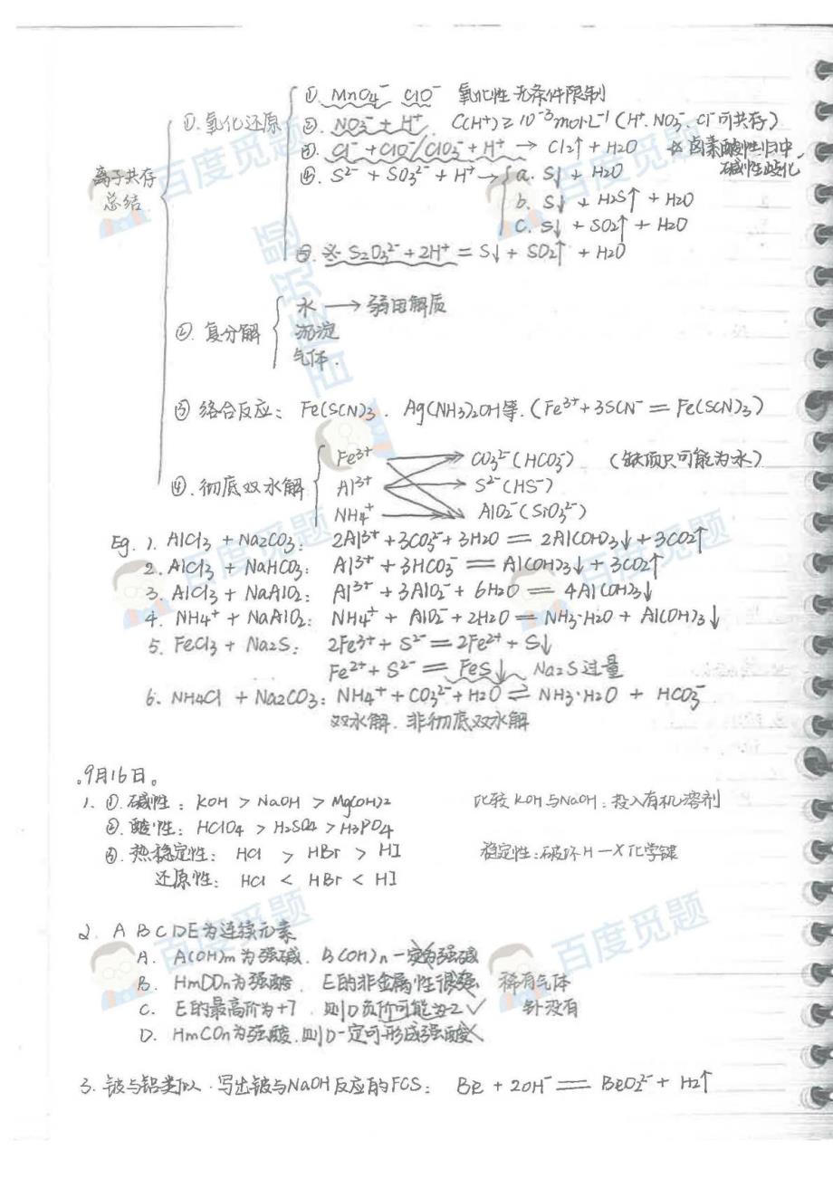 重庆理科学霸高中化学笔记_第二册_2015高考状元笔记_第1页