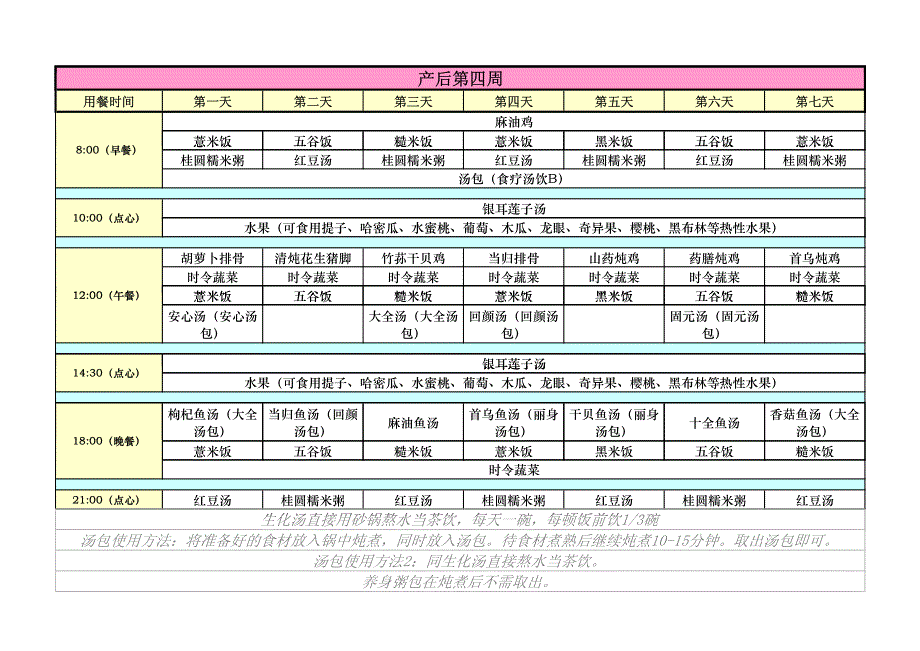 月子餐食谱及顺序_第4页