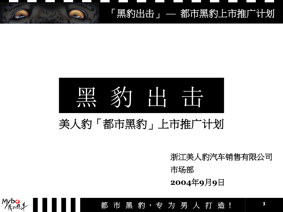 美人豹都市黑豹上市和推广策略[1]_第1页