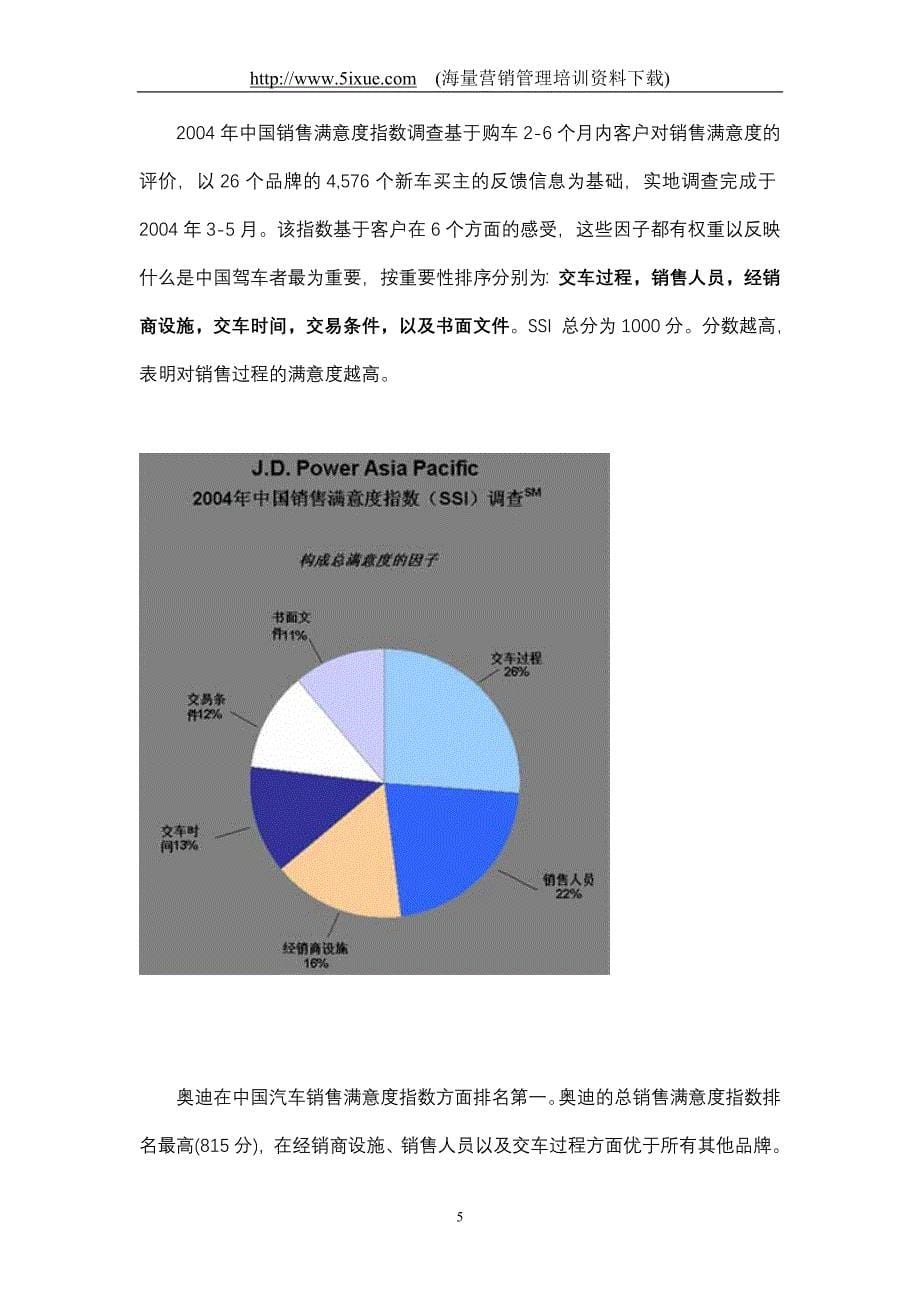 汽车咨询鉴--2004年轿车满意度数据_第5页