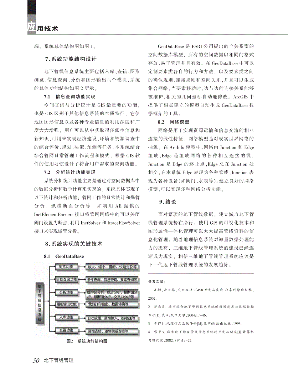 地下综合管网GIS管理系统的设计与建设_第4页