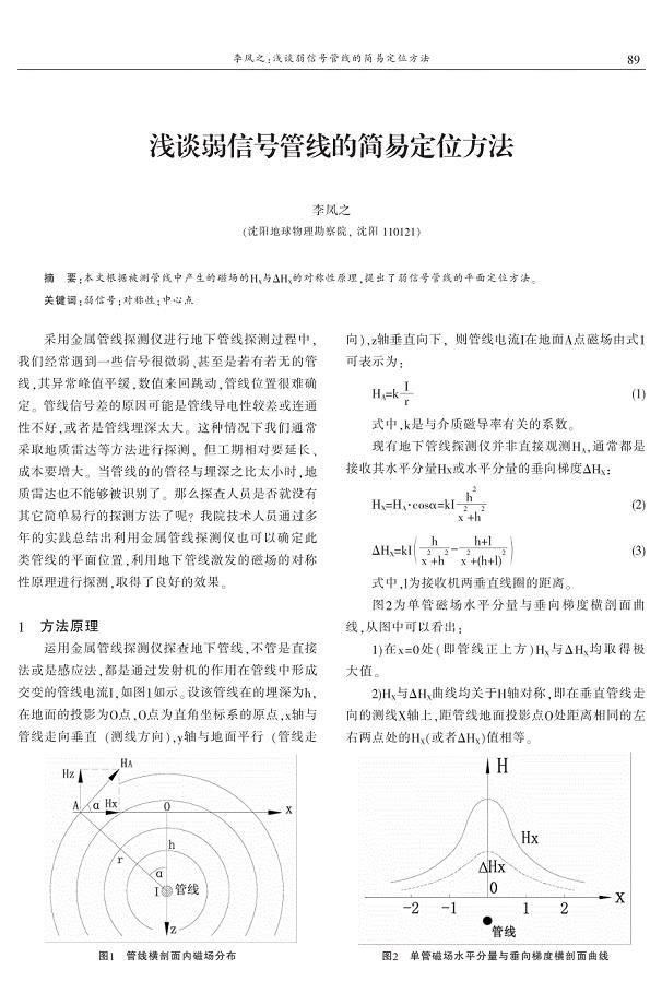 浅谈弱信号管线的简易定位方法 李凤之