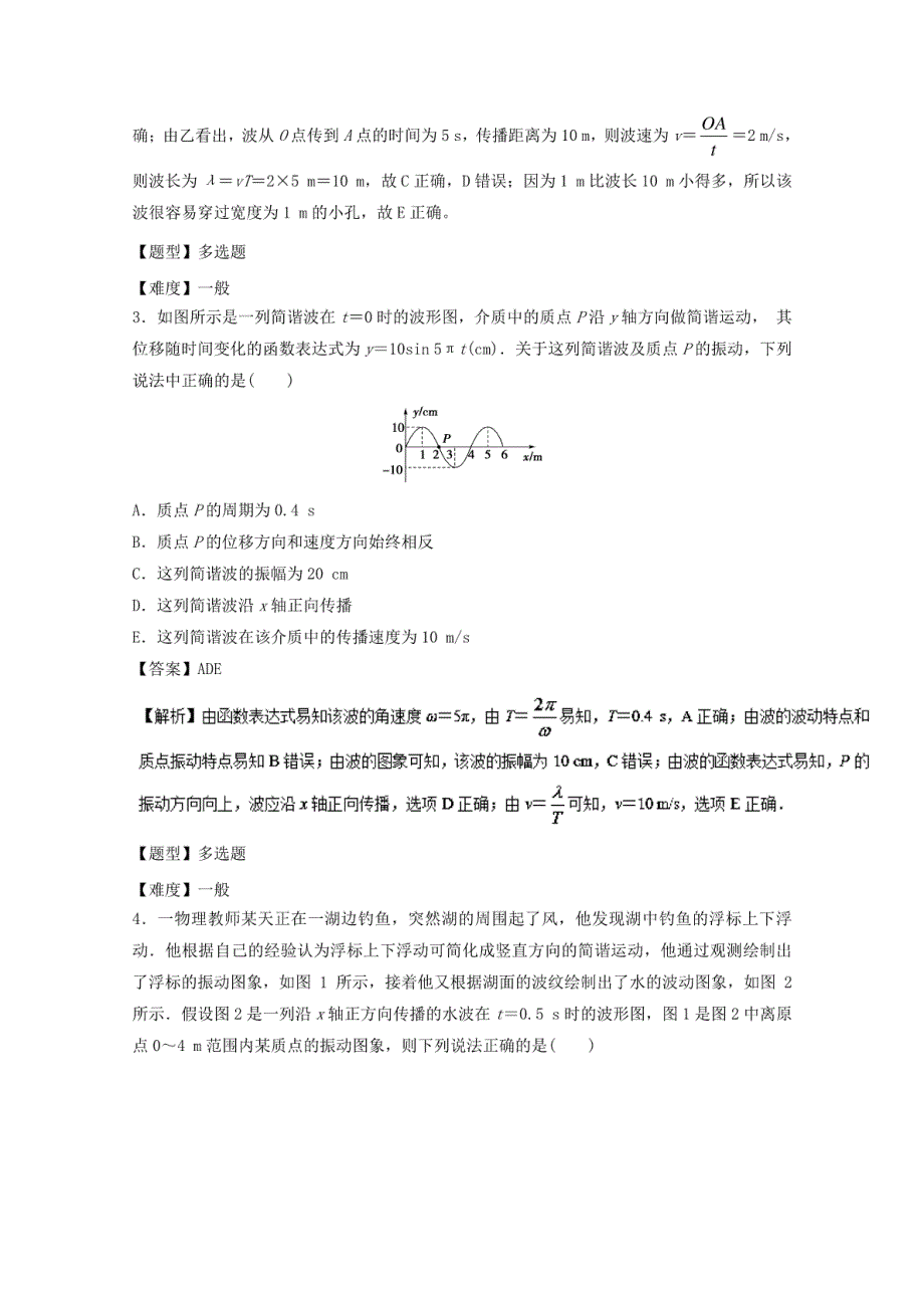 2017年高考物理专题冲刺专题29机械振动与机械波（含解析）_第2页