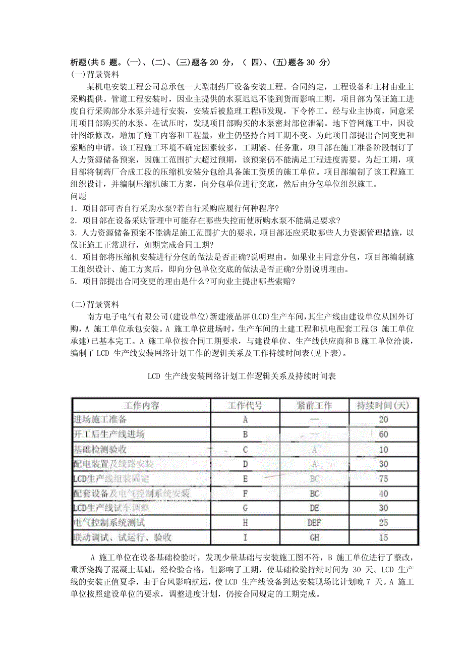 2006-2010年全国一级建造师机电考试真题_第2页