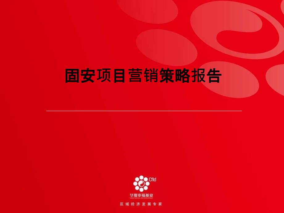 2011年廊坊固安项目营销策略报告方案_第1页