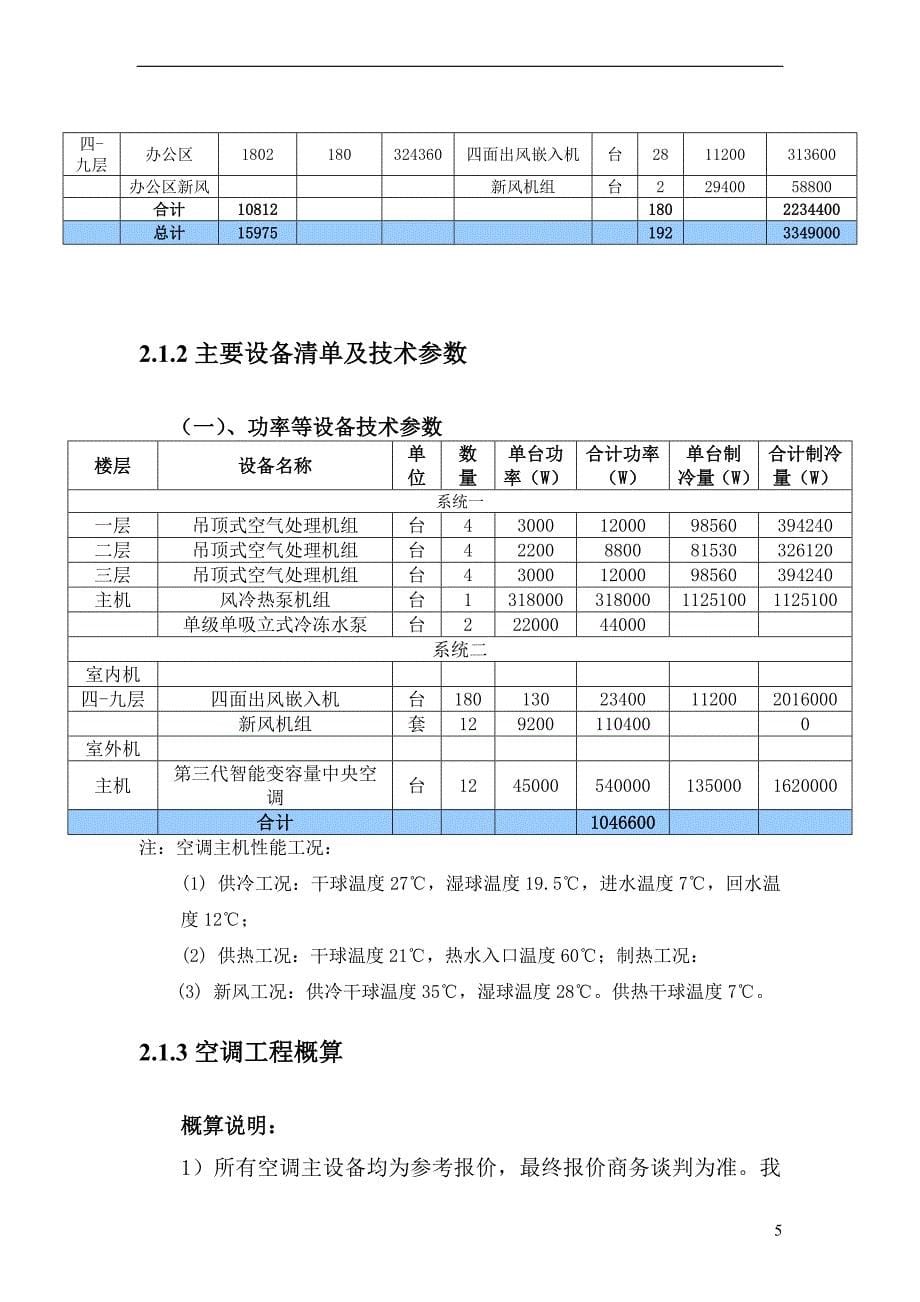 高新科技园综合写字楼中央空调系统建议书_第5页