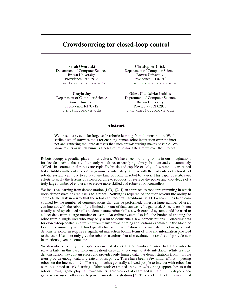 Crowdsourcing for closed-loop control_第1页