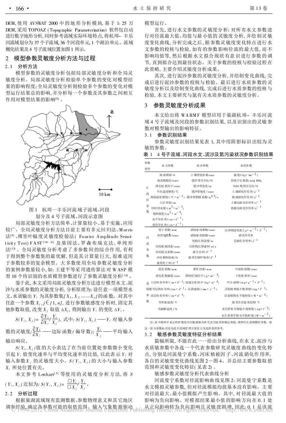 流域管理模型的参数灵敏度分析_以WARMF在巢湖地区的应用为例_蒋颖_第2页