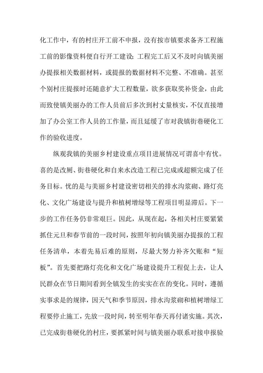 全镇美丽乡村建设观摩会讲话稿_第5页