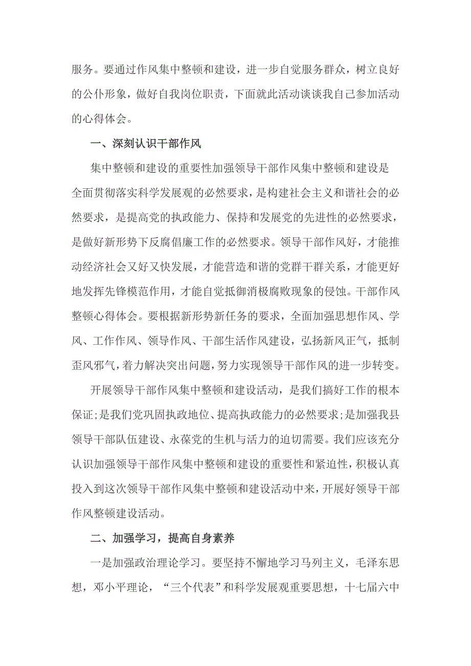 干部作风纪律整顿心得体会4篇一_第3页